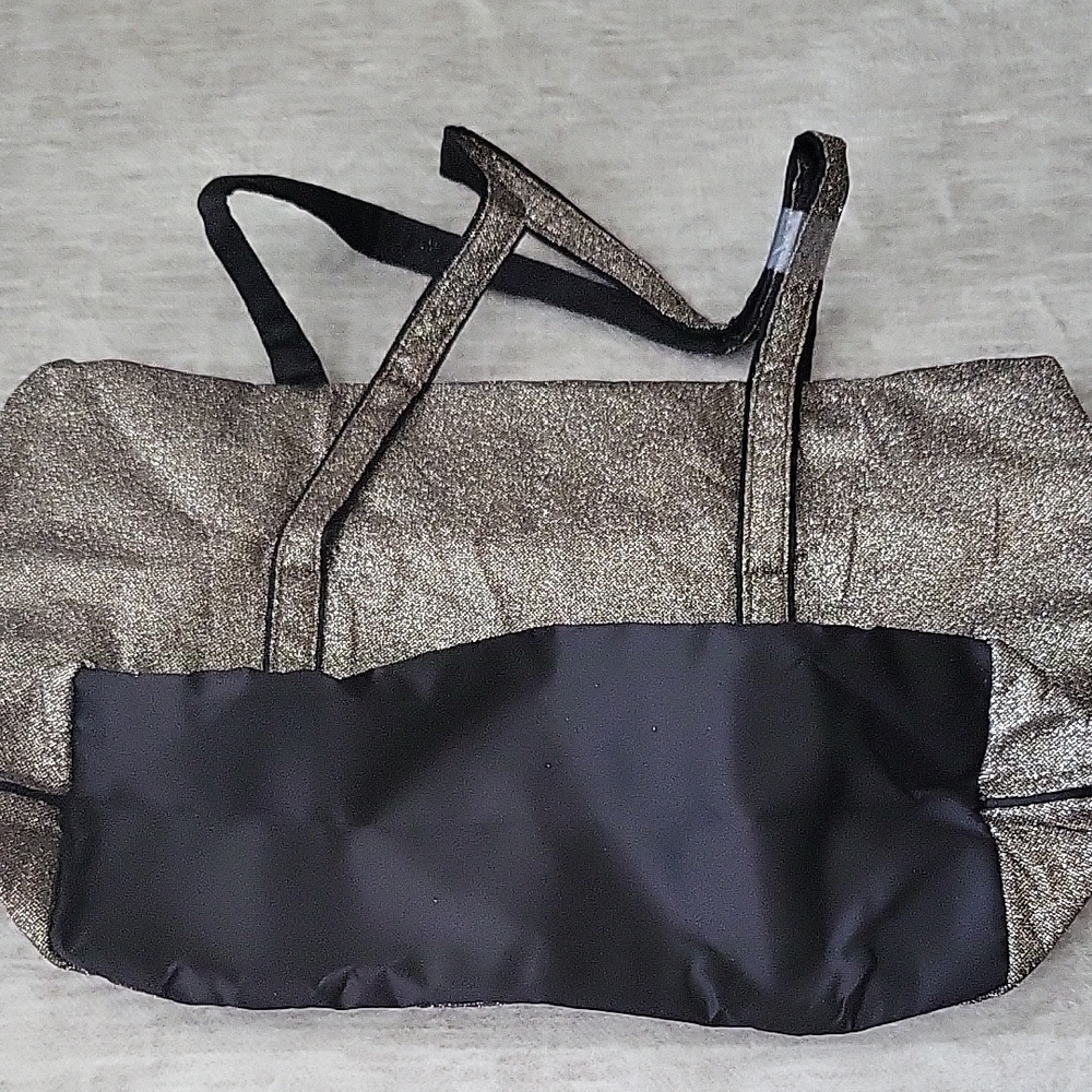 Victoria's Secret Glittery Black and Gold Travel Bag - Picture 5 of 5